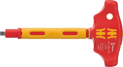 Wera 005121 Šroubovák s příčnou rukojetí, izolací VDE a funkcí ráčny pro nástrčné hlavice 1/4" typ 410 i VDE A RA (W05005121001)
