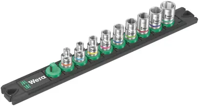 Wera 005420 Magnetická lišta A Imperial 1 - nástrčné hlavice Zyklop 1/4"  6hran 3/16 ÷ 1/2" typ 8790 HMA, palcové - 9 dílů (W05005420001)
