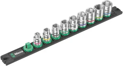 Wera 005430 Magnetická lišta B 4 - nástrčné hlavice Zyklop 3/8" 6hran 8 ÷ 19 mm typ 8790 HMB - 9 dílů (W05005430001)