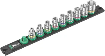 Wera 005450 Magnetická lišta B Imperial 1 - nástrčné hlavice Zyklop 3/8" 6hran 1/4 ÷ 3/4" typ 8790 HMB , palcové - 9 dílů (W05005450001)