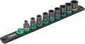 Wera 005452 Magnetická lišta B Impaktor 1 - nástrčné hlavice 3/8" 6hran 1/4 ÷ 3/4" typ 9608, palcové - 9 dílů (W05005452001)