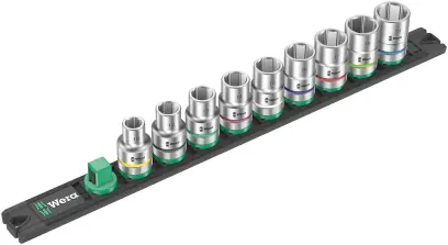 Wera 005460 Magnetická lišta C 4 - nástrčné hlavice Zyklop 1/2" 6hran 10 ÷ 19 mm typ 8790 HMC - 9 dílů (W05005460001)