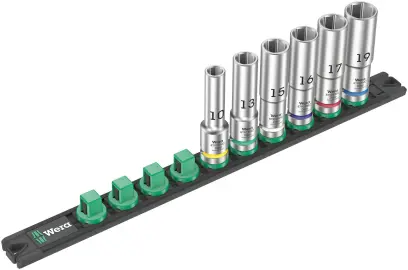Wera 005470 Magnetická lišta C Deep 1 - nástrčné hlavice 1/2" 10 ÷ 19 mm typ 8790 HMC Deep, dlouhé, rázové - 6 dílů (W05005470001)