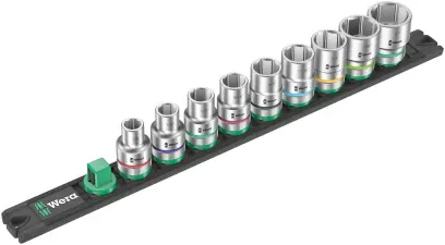 Wera 005480 Magnetická lišta C Imperial 1 - nástrčné hlavice Zyklop 1/2" 6hran 3/8 ÷ 1" typ 8790 HMC, palcové - 9 dílů (W05005480001)