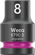 Wera 005500 Nástrčná hlavice 3/8" 6hran 8,0 mm Impaktor 8790 B, rázová (W05005500001)