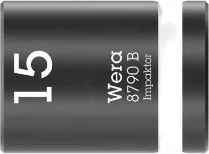 Wera 005506 Nástrčná hlavice 3/8" 6hran 15,0 mm Impaktor 8790 B, rázová (W05005506001)
