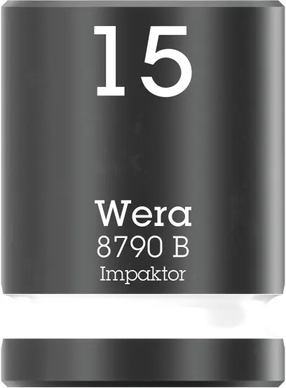 Wera 005506 Nástrčná hlavice 3/8" 6hran 15,0 mm Impaktor 8790 B, rázová (W05005506001)