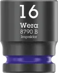 Wera 005507 Nástrčná hlavice 3/8" 6hran 16,0 mm Impaktor 8790 B, rázová (W05005507001)