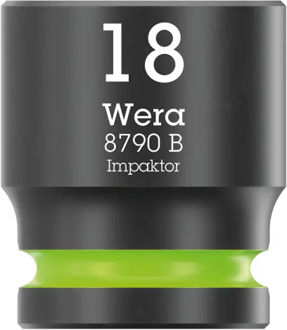 Wera 005509 Nástrčná hlavice 3/8" 6hran 18,0 mm Impaktor 8790 B, rázová (W05005509001)