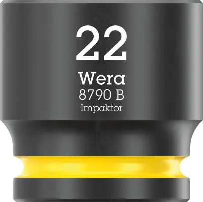 Wera 005512 Nástrčná hlavice 3/8" 6hran 22,0 mm Impaktor 8790 B, rázová (W05005512001)