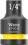 Wera 005514 Nástrčná hlavice 3/8" 6hran 1/4" Impaktor 8790 B, palcová, rázová (W05005514001)