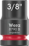 Wera 005516 Nástrčná hlavice 3/8" 6hran 3/8" Impaktor 8790 B, palcová, rázová (W05005516001)