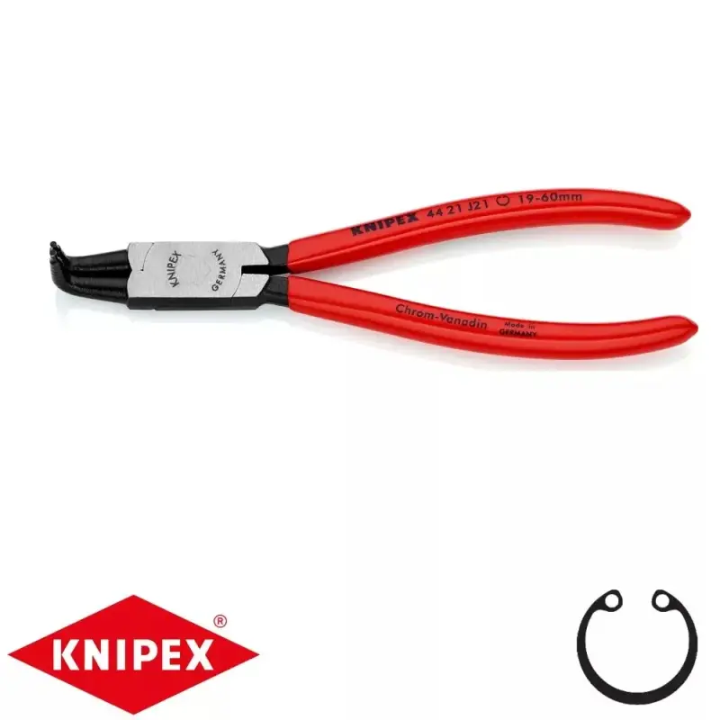 Kleště Knipex 44 21 J21 na pojistné vnitřní kroužky - zahnuté hroty (K 44 21 J21)
