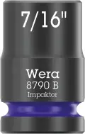 Wera 005517 Nástrčná hlavice 3/8" 6hran 7/16" Impaktor 8790 B, palcová, rázová (W05005517001)