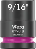 Wera 005519 Nástrčná hlavice 3/8" 6hran 9/16" Impaktor 8790 B, palcová, rázová (W05005519001)