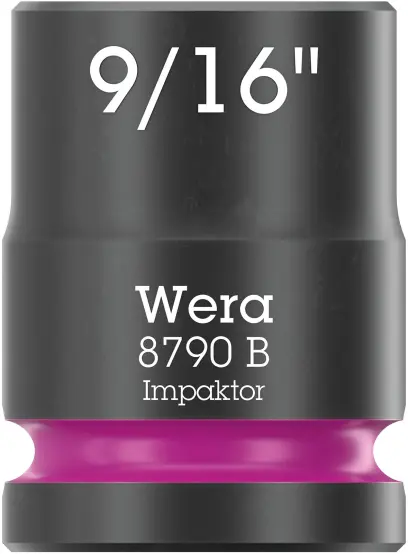 Wera 005519 Nástrčná hlavice 3/8" 6hran 9/16" Impaktor 8790 B, palcová, rázová (W05005519001)
