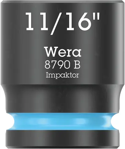 Wera 005521 Nástrčná hlavice 3/8" 6hran 11/16" Impaktor 8790 B, palcová, rázová (W05005521001)