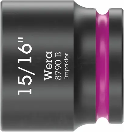 Wera 005525 Nástrčná hlavice 3/8" 6hran 15/16" Impaktor, 8790 B, palcová, rázová (W05005525001)