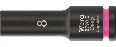 Wera 005550 Nástrčná hlavice 3/8" 6hran 8 mm typ 8790 B Impaktor Deep, dlouhá (W05005550001)