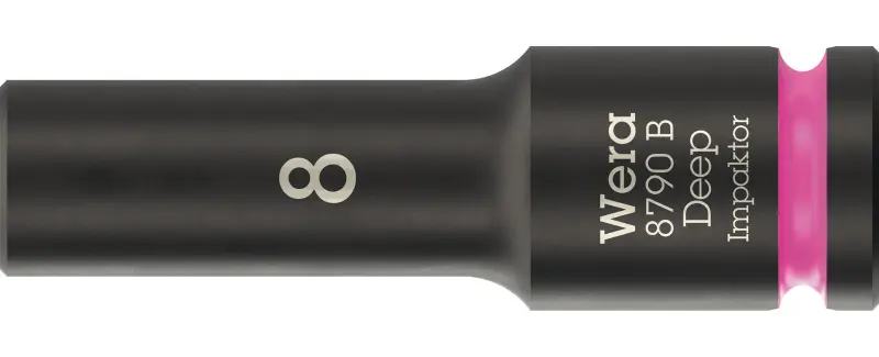 Wera 005550 Nástrčná hlavice 3/8" 6hran 8 mm typ 8790 B Impaktor Deep, dlouhá (W05005550001)