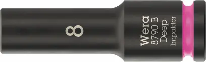 Wera 005550 Nástrčná hlavice 3/8" 6hran 8 mm typ 8790 B Impaktor Deep, dlouhá (W05005550001)