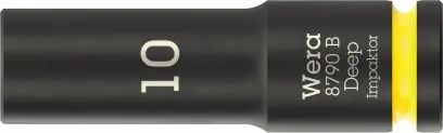 Wera 005551 Nástrčná hlavice 3/8" 6hran 10 mm typ 8790 B Impaktor Deep, dlouhá (W05005551001)