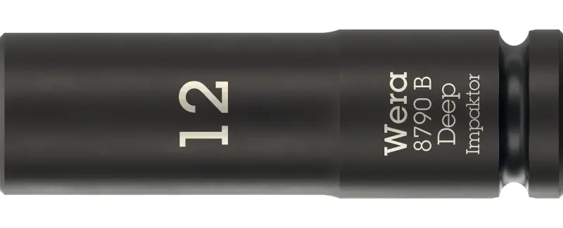 Wera 005553 Nástrčná hlavice 3/8" 6hran 12 mm typ 8790 B Impaktor Deep, dlouhá (W05005553001)