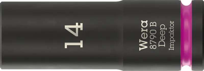 Wera 005555 Nástrčná hlavice 3/8" 6hran 14 mm typ 8790 B Impaktor Deep, dlouhá (W05005555001)
