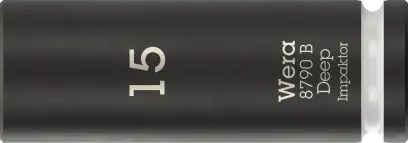 Wera 005556 Nástrčná hlavice 3/8" 6hran 15 mm typ 8790 B Impaktor Deep, dlouhá (W05005556001)
