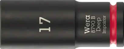 Wera 005558 Nástrčná hlavice 3/8" 6hran 17 mm typ 8790 B Impaktor Deep, dlouhá (W05005558001)