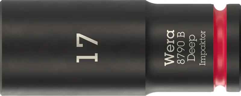 Wera 005558 Nástrčná hlavice 3/8" 6hran 17 mm typ 8790 B Impaktor Deep, dlouhá (W05005558001)