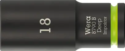 Wera 005559 Nástrčná hlavice 3/8" 6hran 18 mm typ 8790 B Impaktor Deep, dlouhá (W05005559001)