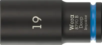Wera 005560 Nástrčná hlavice 3/8" 6hran 19 mm typ 8790 B Impaktor Deep, dlouhá (W05005560001)