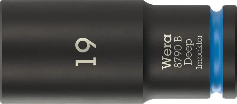 Wera 005560 Nástrčná hlavice 3/8" 6hran 19 mm typ 8790 B Impaktor Deep, dlouhá (W05005560001)