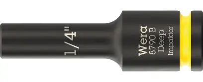 Wera 005564 Nástrčná hlavice 3/8" 6hran 1/4" typ 8790 B Impaktor Deep, dlouhá, palcová (W05005564001)