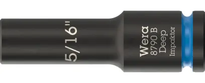 Wera 005565 Nástrčná hlavice 3/8" 6hran 5/16" typ 8790 B Impaktor Deep, dlouhá, palcová (W05005565001)