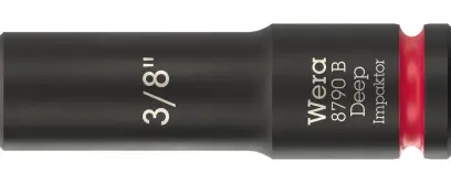 Wera 005566 Nástrčná hlavice 3/8" 6hran 3/8" typ 8790 B Impaktor Deep, dlouhá, palcová (W05005566001)