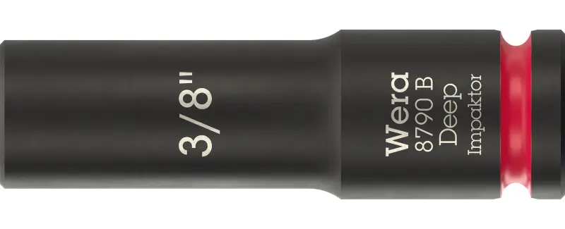 Wera 005566 Nástrčná hlavice 3/8" 6hran 3/8" typ 8790 B Impaktor Deep, dlouhá, palcová (W05005566001)