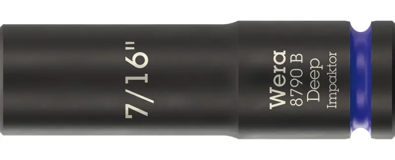 Wera 005567 Nástrčná hlavice 3/8" 6hran 7/16" typ 8790 B Impaktor Deep, dlouhá, palcová (W05005567001)