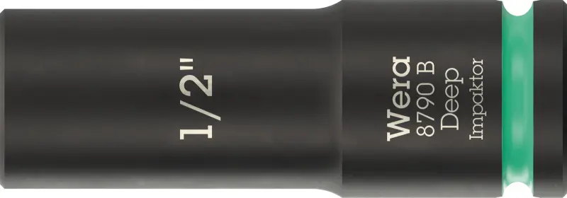 Wera 005568 Nástrčná hlavice 3/8" 6hran 1/2" typ 8790 B Impaktor Deep, dlouhá, palcová (W05005568001)