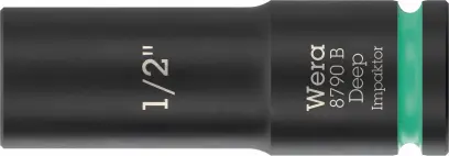 Wera 005568 Nástrčná hlavice 3/8" 6hran 1/2" typ 8790 B Impaktor Deep, dlouhá, palcová (W05005568001)
