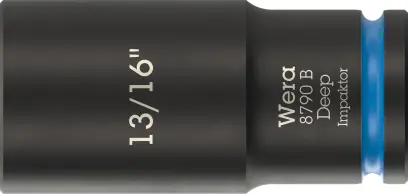 Wera 005573 Nástrčná hlavice 3/8" 6hran 13/16" typ 8790 B Impaktor Deep, dlouhá, palcová (W05005573001)