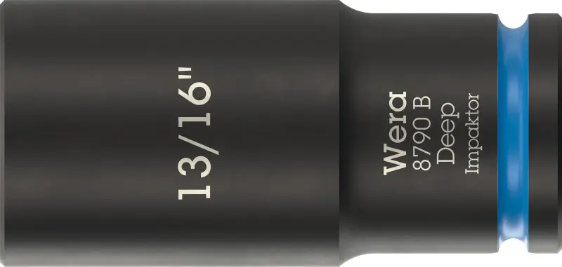 Wera 005573 Nástrčná hlavice 3/8" 6hran 13/16" typ 8790 B Impaktor Deep, dlouhá, palcová (W05005573001)