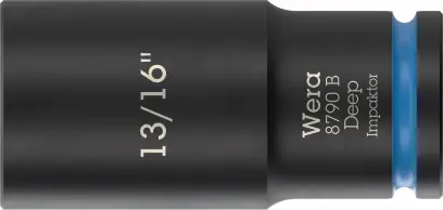 Wera 005573 Nástrčná hlavice 3/8" 6hran 13/16" typ 8790 B Impaktor Deep, dlouhá, palcová (W05005573001)