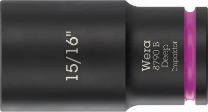 Wera 005575 Nástrčná hlavice 3/8" 6hran 15/16" typ 8790 B Impaktor Deep, dlouhá, palcová (W05005575001)