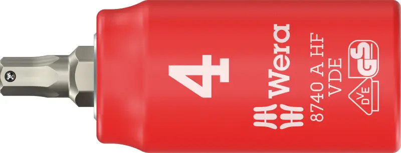 Wera 005901 Zástrčná bitová hlavice Zyklop 1/4" 6hran 4 mm typ 8740 A VDE HF Hex-Plus přidržovací (W05005901001)