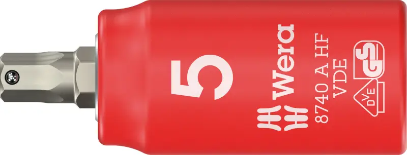 Wera 005902 Zástrčná bitová hlavice Zyklop 1/4" 6hran 5 mm typ 8740 A VDE HF Hex-Plus přidržovací (W05005902001)