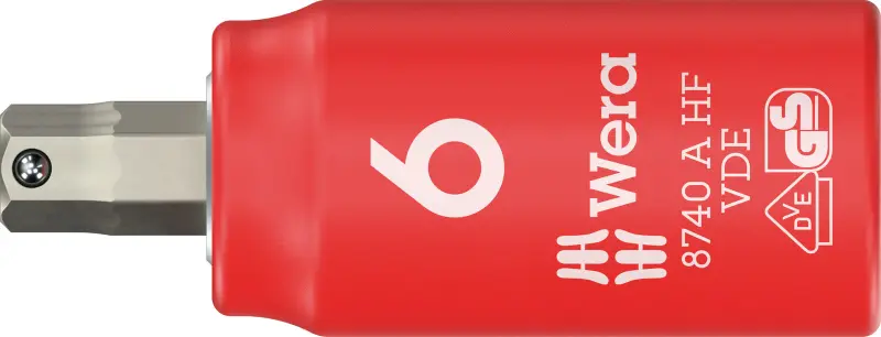 Wera 005903 Zástrčná bitová hlavice Zyklop 1/4" 6hran 6 mm typ 8740 A VDE HF Hex-Plus přidržovací (W05005903001)