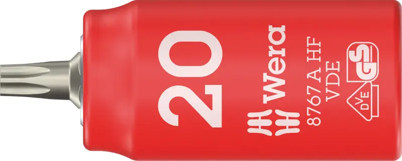 Wera 005922 Zástrčná bitová hlavice Zyklop 1/4" TX 20 typ 8767 A VDE HF TORX® přidržovací (W05005922001)