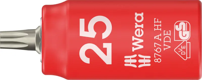 Wera 005923 Zástrčná bitová hlavice Zyklop 1/4" TX 25 typ 8767 A VDE HF TORX® přidržovací (W05005923001)